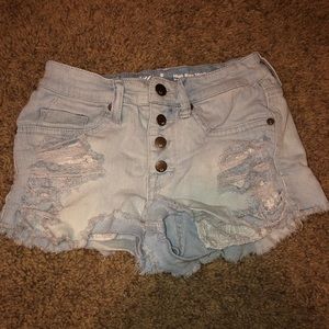 Mossimo High Rise Shorts With Crotchet Detailings